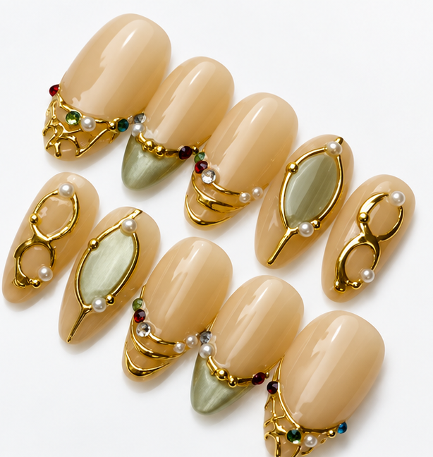 Nude Golden French Tip - Image 2