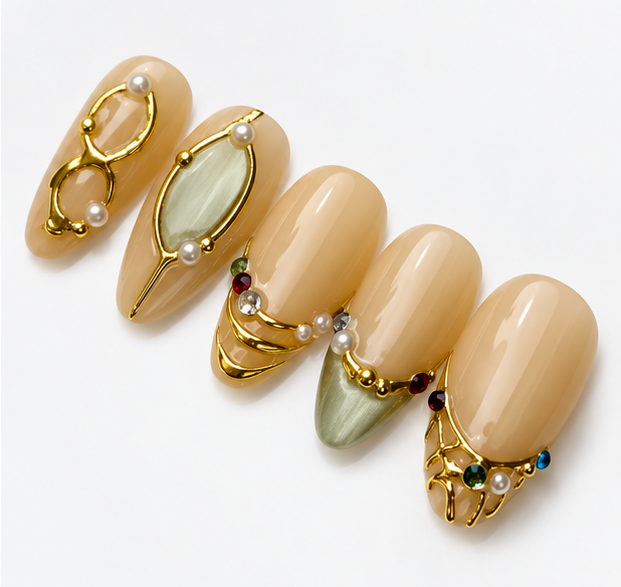 Nude Golden French Tip - Image 4