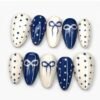 Blue Polka Bow