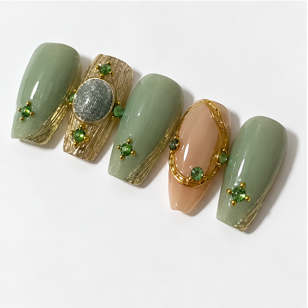 Vintage Green Cateye - Image 3
